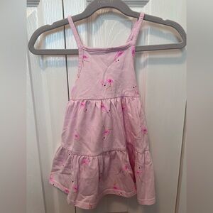 Cat & Jack Pink Flamingo Print Dress with bloomers